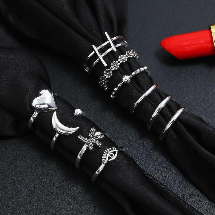 10 Pc Ring Set For Women And Girls