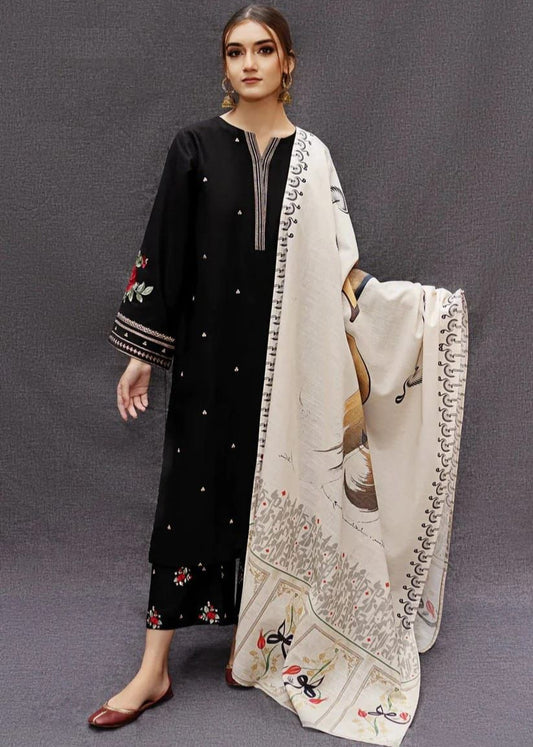 UNUNSTICHED 3 PCS EMBRIODERED DRESS