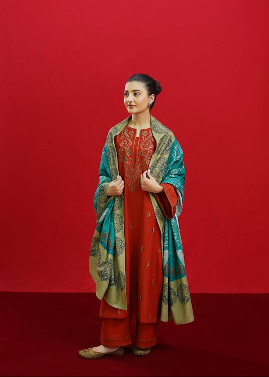 UNUNSTICHED 3 PCS EMBRIODERED DRESS