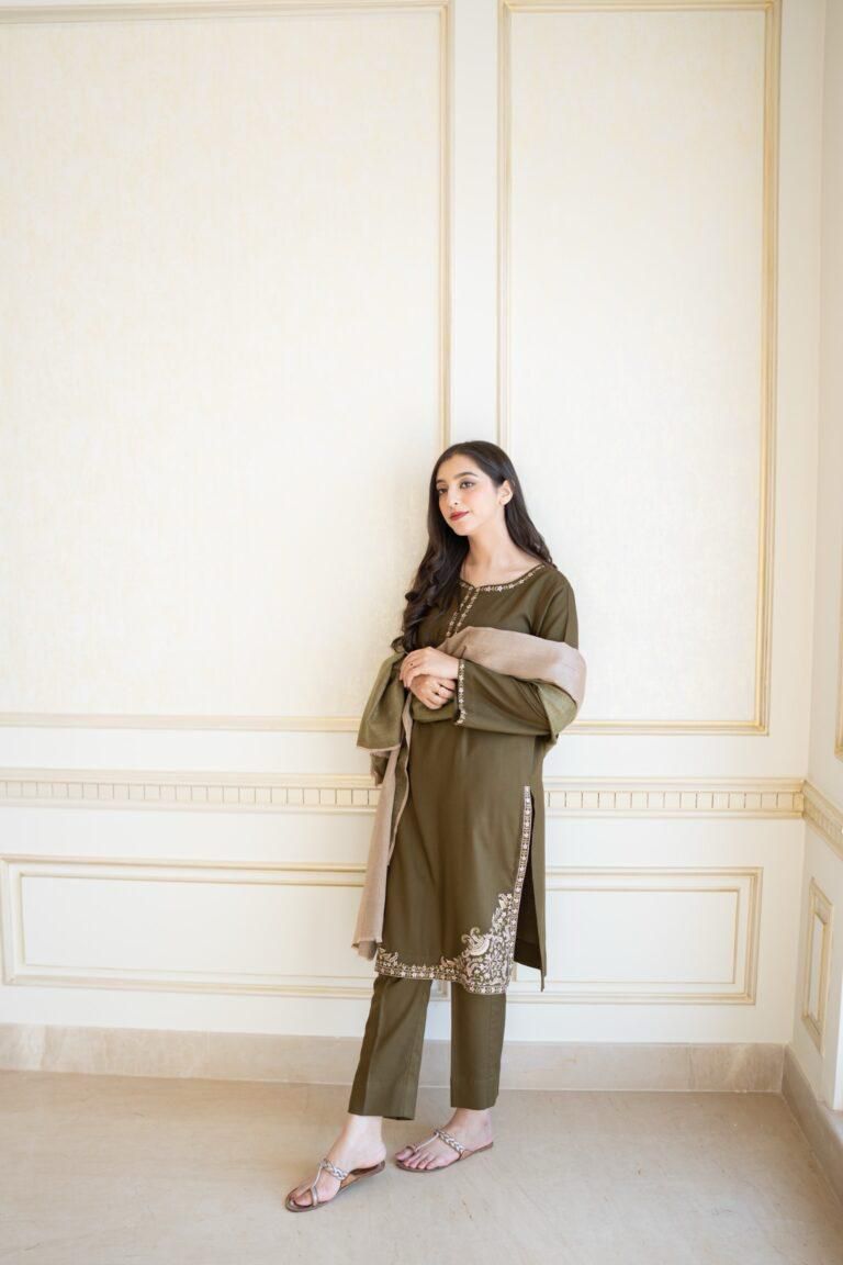 3 PCS UNSTITCHED EMBRIODERED DRESS