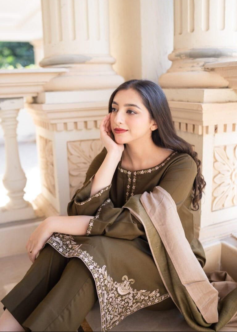 3 PCS UNSTITCHED EMBRIODERED DRESS