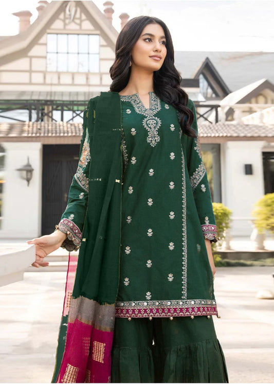 UNUNSTICHED 3 PCS EMBRIODERED DRESS