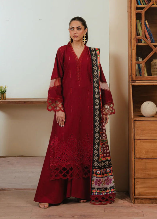 UNUNSTICHED 3 PCS EMBRIODERED DRESS