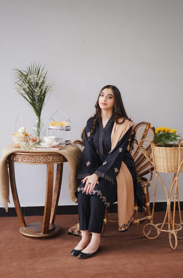 3 PCS UNSTITCHED EMBRIODERED DRESS